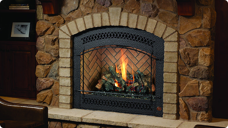 FireplaceX 864 TRV - Arched Artisan™ face