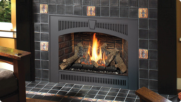 FireplaceX 564 High Output - Black painted Legacy™ face