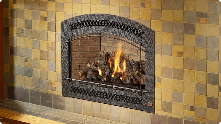 FireplaceX 864 TRV - Arched Artisan™ face