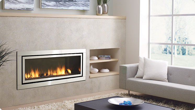 Regency Horizon HZ54E Large Contemporary Fireplace - Stainless Steel Faceplate