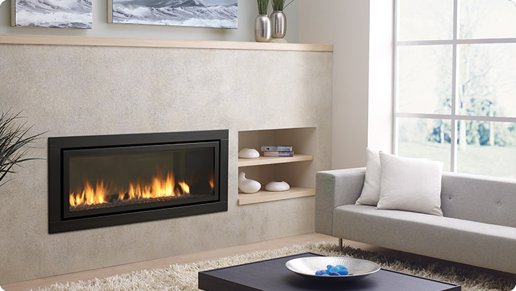 Regency Horizon HZ54E Large Contemporary Fireplace - Black Faceplate