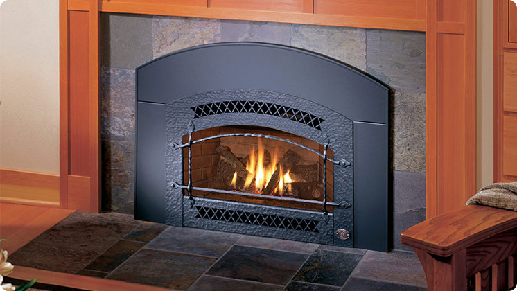 FireplaceX 34 DVL Large Gas Insert - Black painted Artisan™ face