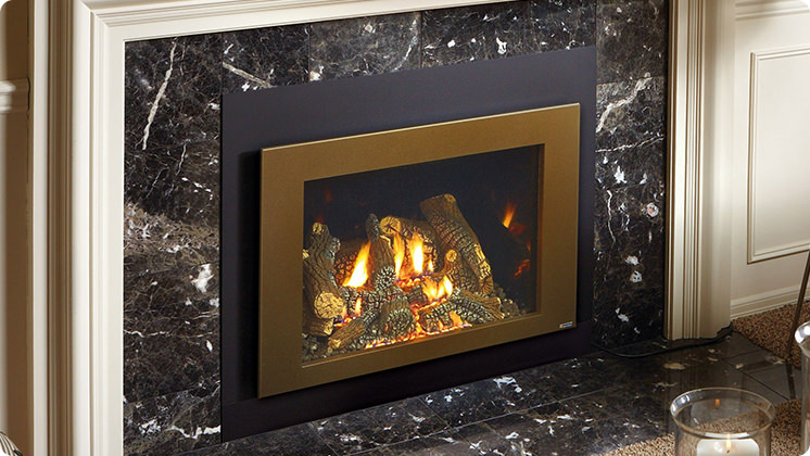 FireplaceX 616 Large Clean Face Insert - Bronze shadowbox face