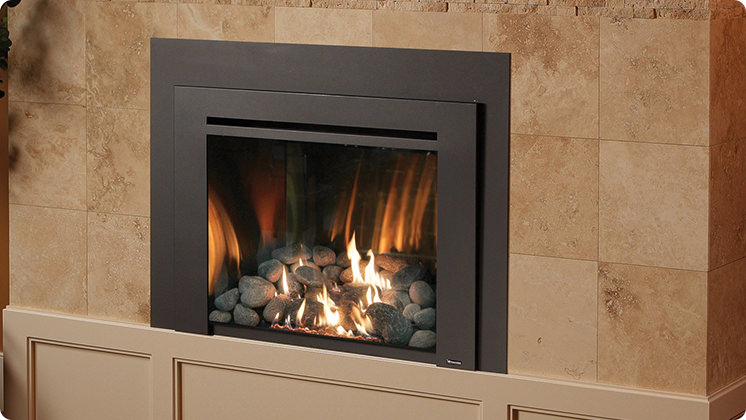 FireplaceX 616 Large Clean Face Insert - Black painted Times Square™ face