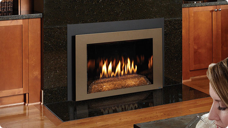 FireplaceX 616DF with Diamond-Fyre - Bronze shadowbox