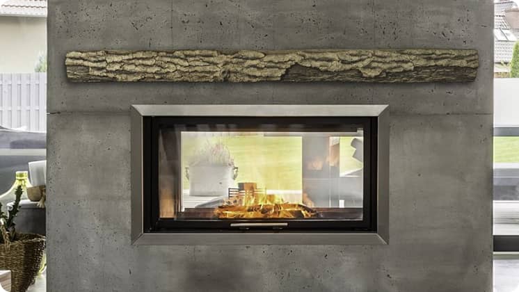 Lexington - Half Round Log Mantel